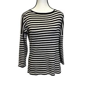 Max Mara Weekend Striped Silk Blend Knit Top - Size Medium
